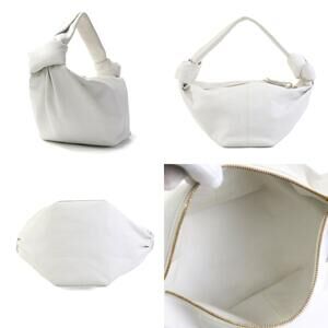 Bottega Veneta Handbag White Leather Off Double Knot